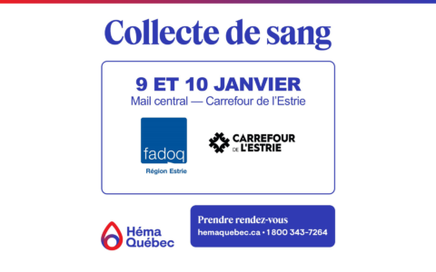 Collecte de sang organisée par la FADOQ-Région Estrie