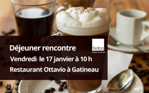 Déjeuner rencontre au restaurant Ottavio : 17 janvier 2025