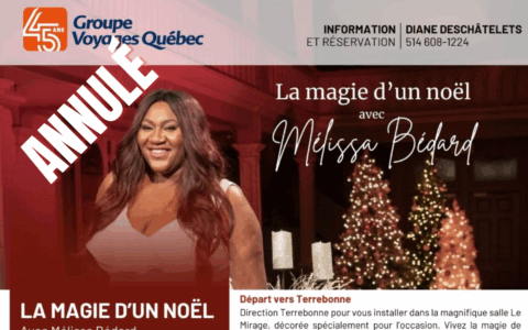 ANNULÉ - La magie d’un Noël avec Mélissa Bédard