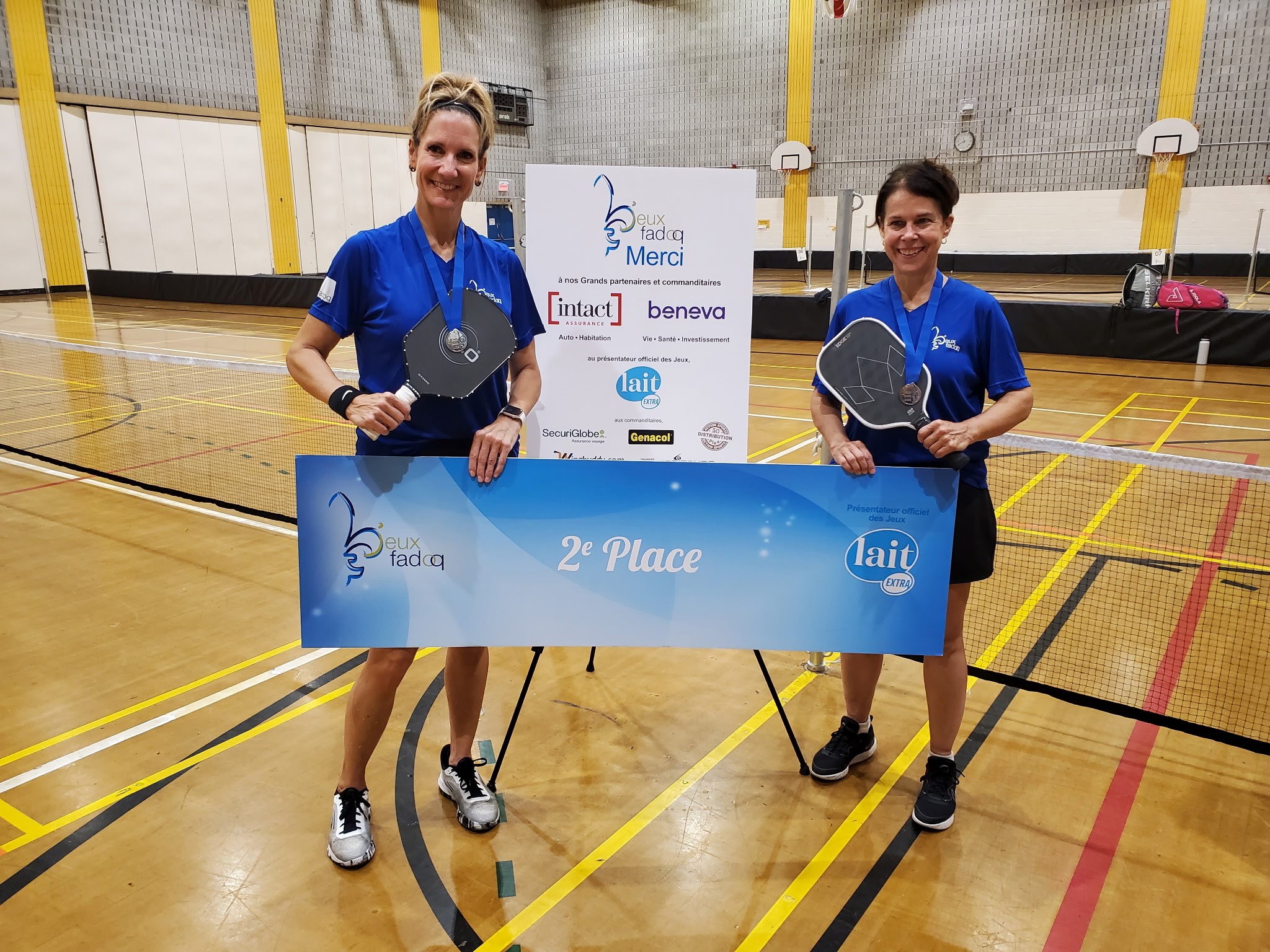 Médaillées argent pickleball femmes 50+