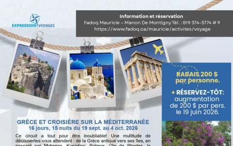 Grèce et croisière sur la Méditérranée